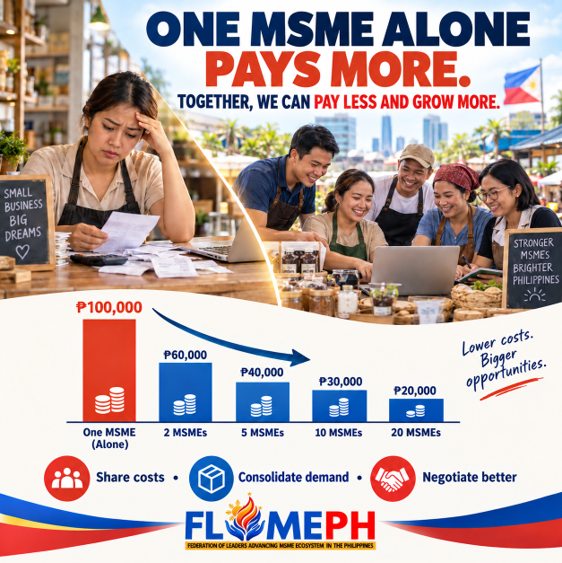 One MSME alone pays more; Filipino businesses save more by working together