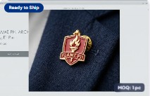 Federation Die-Cast Gold Metal Lapel Pin